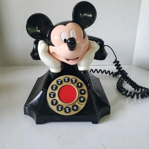 Vintage Disney Mickey  Mouse Telemania Push Button Phone.